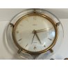 ANTICO OROLOGIO TAVOLO Déco ITALORA anni 50 OTTONE DORATO LUCITE Sveglia CLOCK