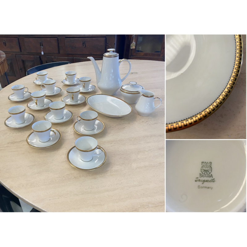 SET Caffè 12 Cup PORCELLANA PMR Bavaria Jaeger&Co CAFFETTIERA ZUCCHERIERA BRICCO