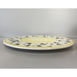 PIATTO DECORATIVO CERAMICA Alfa Ceramica SESTO FIORENTINO DECORO GRAFICO ø 32 cm