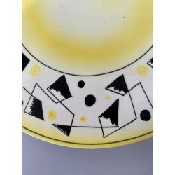 PIATTO DECORATIVO CERAMICA Alfa Ceramica SESTO FIORENTINO DECORO GRAFICO ø 32 cm