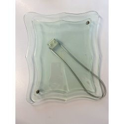 GRANDE CORNICE FOTO TAVOLO CRISTALLO SAGOMATO MOLATO FONTANA ARTE 24x35 cm '50