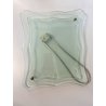 GRANDE CORNICE FOTO TAVOLO CRISTALLO SAGOMATO MOLATO FONTANA ARTE 24x35 cm '50