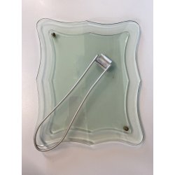 GRANDE CORNICE FOTO TAVOLO CRISTALLO SAGOMATO MOLATO FONTANA ARTE 24x35 cm '50