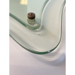 GRANDE CORNICE FOTO TAVOLO CRISTALLO SAGOMATO MOLATO FONTANA ARTE 24x35 cm '50