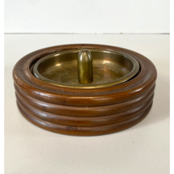 PORTACENERE da PIPA LEGNO OTTONE DESIGN MID CENTURY ART DECò ø 13cm DUK IT