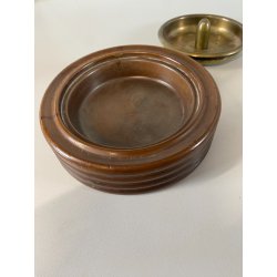 PORTACENERE da PIPA LEGNO OTTONE DESIGN MID CENTURY ART DECò ø 13cm DUK IT
