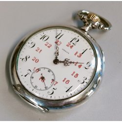 ANTICO OROLOGIO TASCA Omega ARGENTO 800 epoca ANNI 20 OLD POCKET WATCH montre