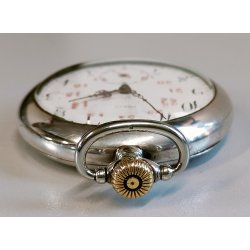 ANTICO OROLOGIO TASCA Omega ARGENTO 800 epoca ANNI 20 OLD POCKET WATCH montre