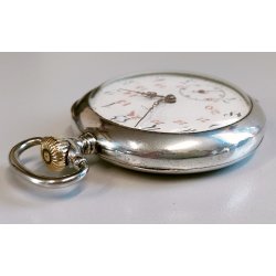 ANTICO OROLOGIO TASCA Omega ARGENTO 800 epoca ANNI 20 OLD POCKET WATCH montre