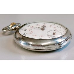 ANTICO OROLOGIO TASCA Omega ARGENTO 800 epoca ANNI 20 OLD POCKET WATCH montre