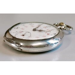 ANTICO OROLOGIO TASCA Omega ARGENTO 800 epoca ANNI 20 OLD POCKET WATCH montre