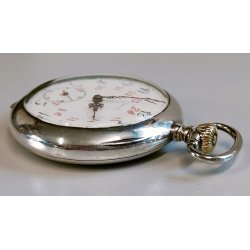 ANTICO OROLOGIO TASCA Omega ARGENTO 800 epoca ANNI 20 OLD POCKET WATCH montre