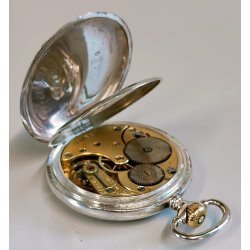 ANTICO OROLOGIO TASCA Omega ARGENTO 800 epoca ANNI 20 OLD POCKET WATCH montre
