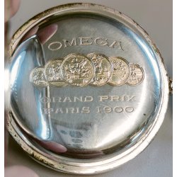 ANTICO OROLOGIO TASCA Omega ARGENTO 800 epoca ANNI 20 OLD POCKET WATCH montre