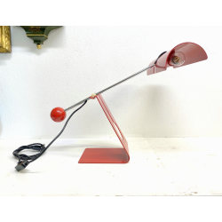 LAMPADA TAVOLO Picchio Rosso DESIGN Paolo Martini FUNZIONANTE 55cm/h '70s