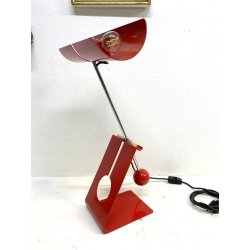 LAMPADA TAVOLO Picchio Rosso DESIGN Paolo Martini FUNZIONANTE 55cm/h '70s