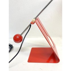 LAMPADA TAVOLO Picchio Rosso DESIGN Paolo Martini FUNZIONANTE 55cm/h '70s