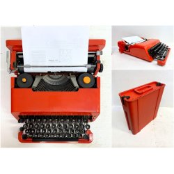 MACCHINA DA SCRIVERE OLIVETTI Valentine ROSSA PORTATILE Sottsass TYPE WRITER '70
