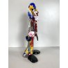 SCULTURA CLOWN MUSICISTA PAGLIACCIO VETRO MURANO SOMMERSO VINTAGE ANNI '60 H30cm