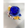 SCULTURA CLOWN MUSICISTA PAGLIACCIO VETRO MURANO SOMMERSO VINTAGE ANNI '60 H30cm