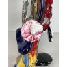 SCULTURA CLOWN MUSICISTA PAGLIACCIO VETRO MURANO SOMMERSO VINTAGE ANNI '60 H30cm