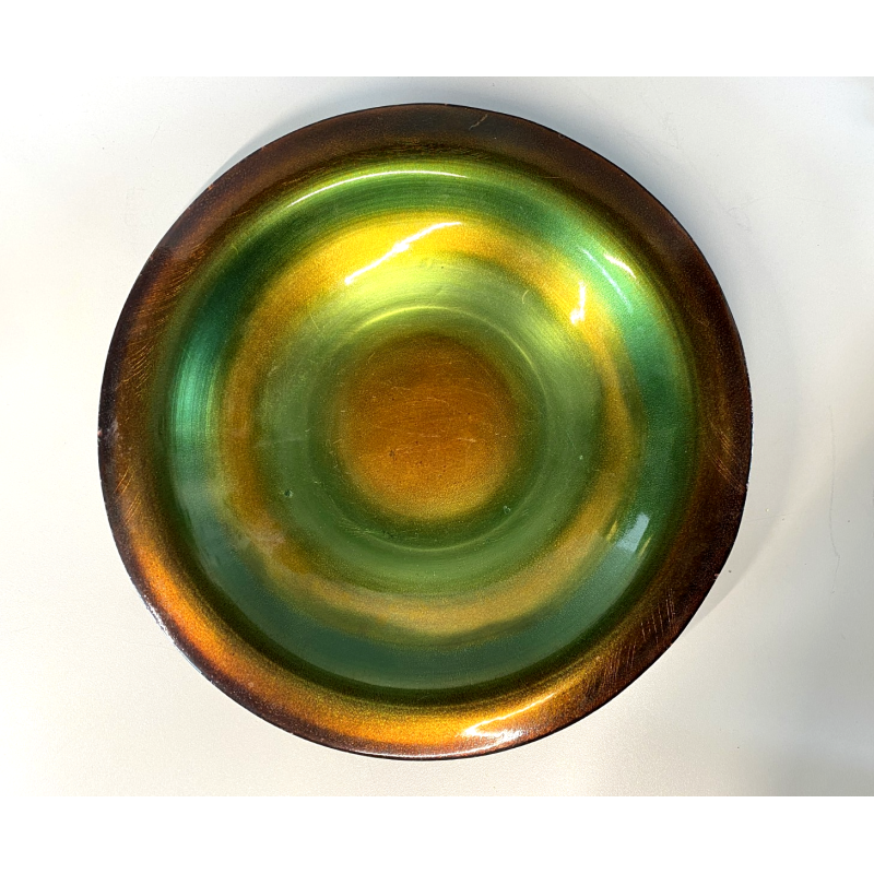 BOWL PIATTO SVUOTATASCHE DESIGN "PL Italy"  ø 33cm SMALTO GRAN FUOCO MID-CENTURY