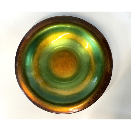 BOWL PIATTO SVUOTATASCHE DESIGN "PL Italy"  ø 33cm SMALTO GRAN FUOCO MID-CENTURY