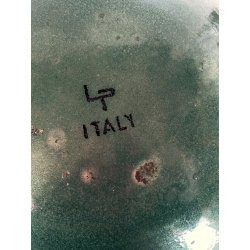 BOWL PIATTO SVUOTATASCHE DESIGN "PL Italy"  ø 33cm SMALTO GRAN FUOCO MID-CENTURY