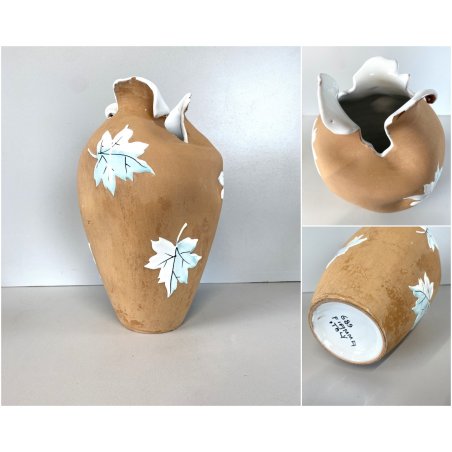 VASO ANFORA SCULTOREO CERAMICA VINTAGE POTTERY STUDIO   689 Fiamma 25 cm/h MCM