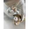 STATUINA PORCELLANA LLADRO' FIGURE BOY WHITH DOG M  7 33 ORIGINALE ANNI '70