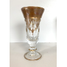 CALICE FLUTE CRISTALLO TRASPARENTE DECORO CLASSICO INCISO BORDATURA ORO 19cm/h