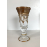 CALICE FLUTE CRISTALLO TRASPARENTE DECORO CLASSICO INCISO BORDATURA ORO 19cm/h