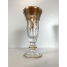 CALICE FLUTE CRISTALLO TRASPARENTE DECORO CLASSICO INCISO BORDATURA ORO 19cm/h