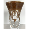 CALICE FLUTE CRISTALLO TRASPARENTE DECORO CLASSICO INCISO BORDATURA ORO 19cm/h