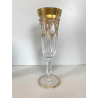 CALICE FLUTE CRISTALLO TRASPARENTE DECORO CLASSICO INCISO BORDATURA ORO 20,5cm/h