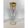 CALICE FLUTE CRISTALLO TRASPARENTE DECORO CLASSICO INCISO BORDATURA ORO 20,5cm/h