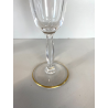 CALICE FLUTE CRISTALLO TRASPARENTE DECORO CLASSICO INCISO BORDATURA ORO 20,5cm/h