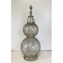ANTICO SIFONE SELTZ BAR SELTZOGENE DOUBLE BOULE VETRO RETATO INTEGRO ART NOUVEAU