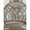 ANTICO SIFONE SELTZ BAR SELTZOGENE DOUBLE BOULE VETRO RETATO INTEGRO ART NOUVEAU