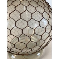 ANTICO SIFONE SELTZ BAR SELTZOGENE DOUBLE BOULE VETRO RETATO INTEGRO ART NOUVEAU