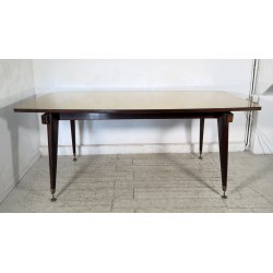 TAVOLO PRANZO DESIGN Sergio Cobolli Gigli ANNI 50 PERMANENTE CANTÙ VETRO LEGNO