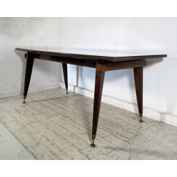 TAVOLO PRANZO DESIGN Sergio Cobolli Gigli ANNI 50 PERMANENTE CANTÙ VETRO LEGNO