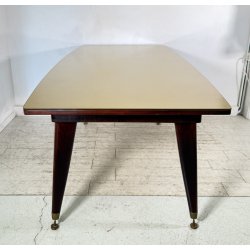 TAVOLO PRANZO DESIGN Sergio Cobolli Gigli ANNI 50 PERMANENTE CANTÙ VETRO LEGNO