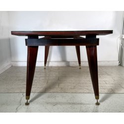 TAVOLO PRANZO DESIGN Sergio Cobolli Gigli ANNI 50 PERMANENTE CANTÙ VETRO LEGNO