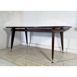 TAVOLO PRANZO DESIGN Sergio Cobolli Gigli ANNI 50 PERMANENTE CANTÙ VETRO LEGNO