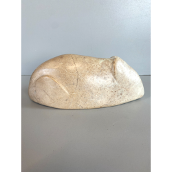 SCULTURA ZOOMORFA Riet de Klerk PIETRA NATURALE LEVIGATA FIGURA ANIMALE '900