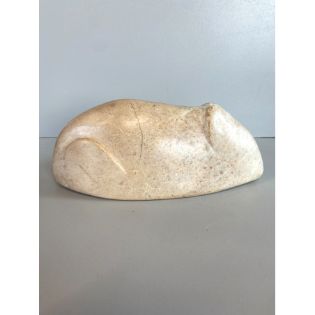 SCULTURA ZOOMORFA Riet de Klerk PIETRA NATURALE LEVIGATA FIGURA ANIMALE '900