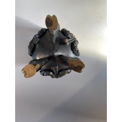 ANTICO CALAMAIO TRIPODE BRONZO SATIRI ALATI ZOCCOLI CAPRINI STILE RINASCIMENTALE
