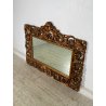 ANTICA GRANDE SPECCHIERA BAROCCA CORNICE LEGNO FOGLIA ORO DECORO RICCIOLO s 1900