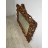 ANTICA GRANDE SPECCHIERA BAROCCA CORNICE LEGNO FOGLIA ORO DECORO RICCIOLO s 1900